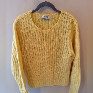 Sea New York Yellow Chunky Knit Sweater Sz XS wool nylon
